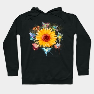 Colorful Sunflower Birds Costume Gift Hoodie